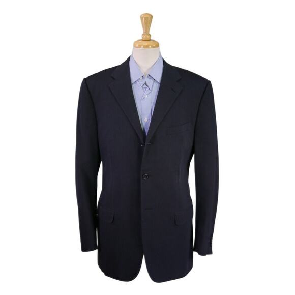Corneliani Navy Blue Cotton-Rayon Textured Corduroy Blazer Jacket 42L - Picture 1 of 10